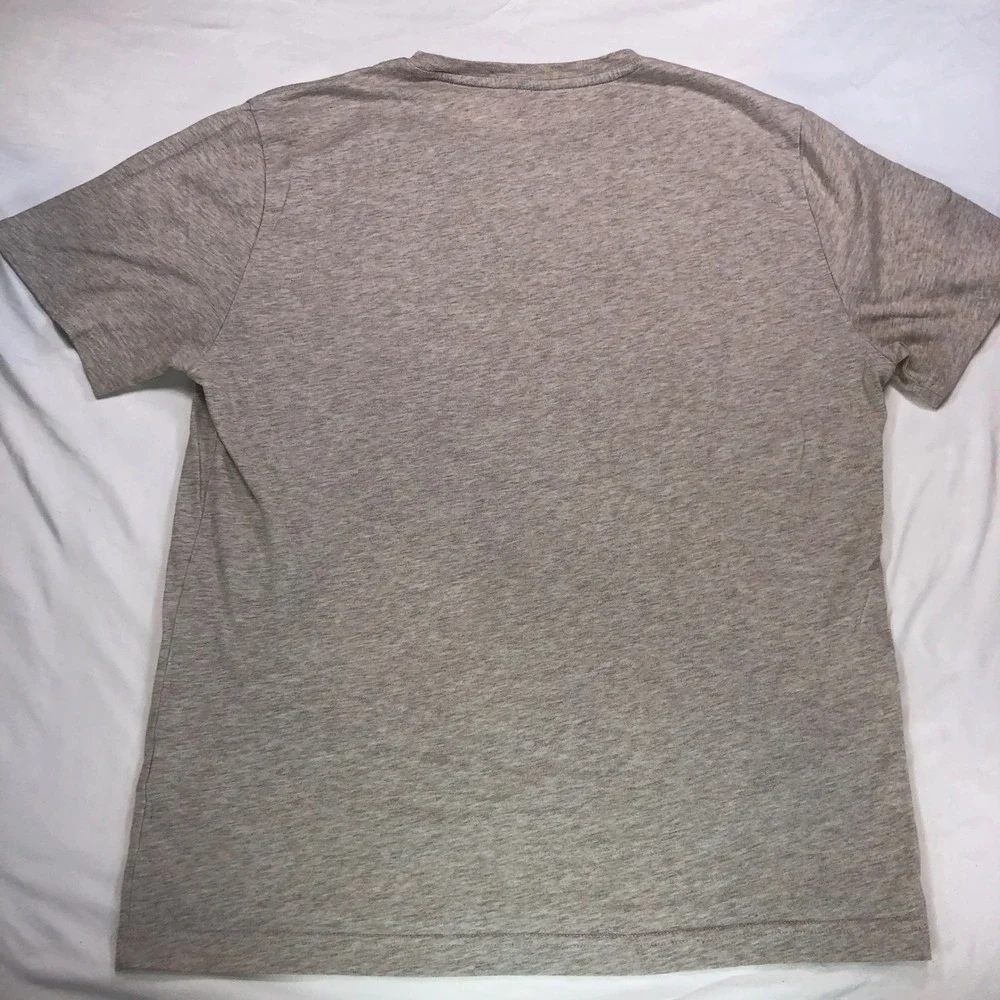 Banana Republic Mens Baseball Diagram Graphic T-Shirt Heather Beige Medium